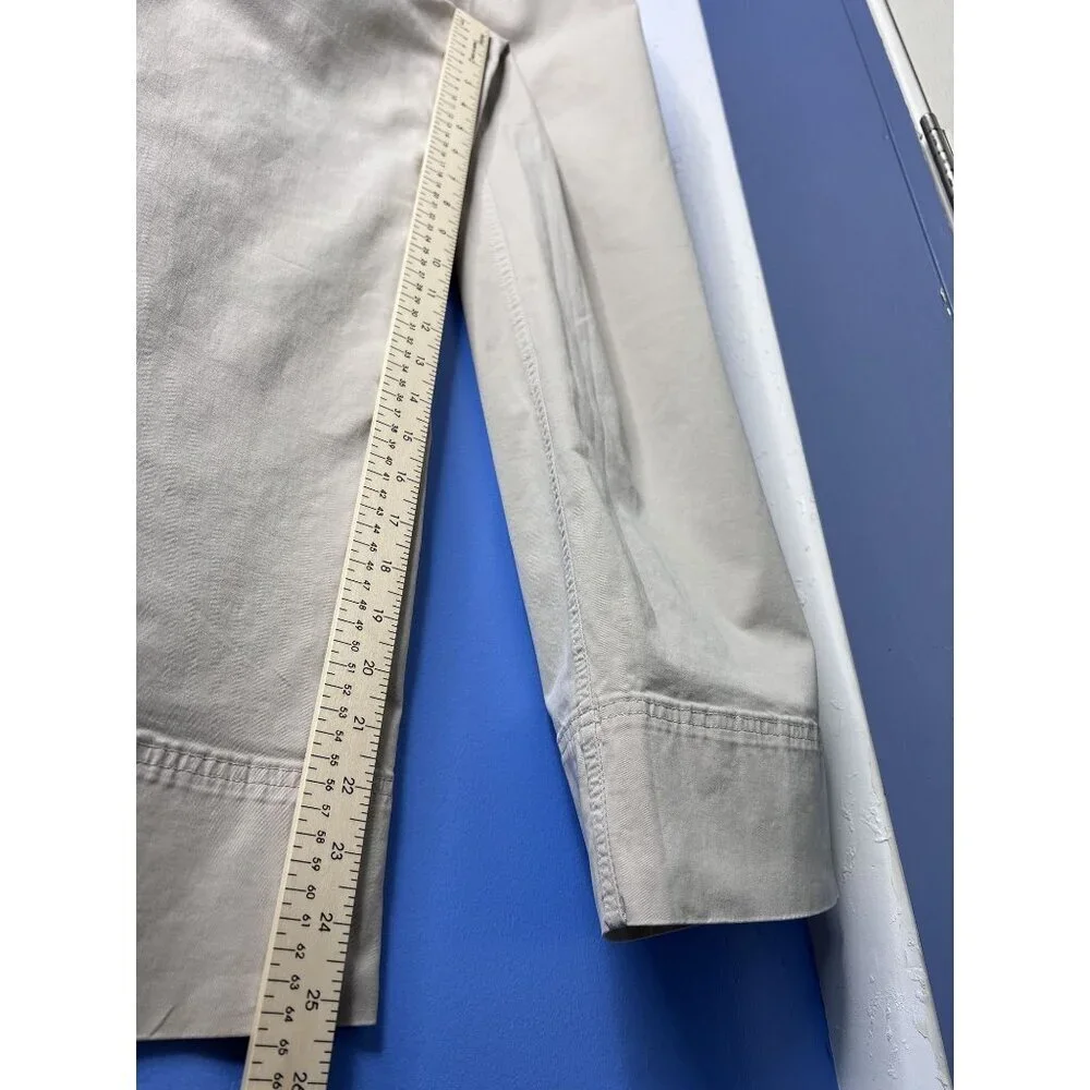 Everlane Wide-Leg Chino Pants Women 4 Beige stretch coin pockets lightweight